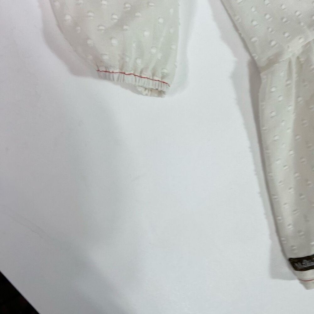 Matilda‎ Jane Top Womens Medium White Swiss Dot Lace NWT peasant country - Picture 12 of 12